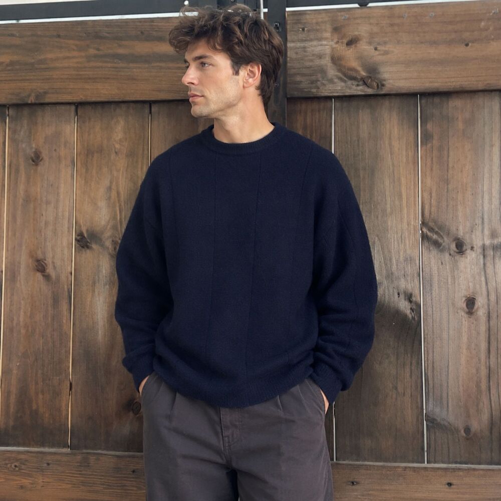 Vtg Field Gear Lambswool Crew Neck Sweater XXL Textured Square Knit Pullover